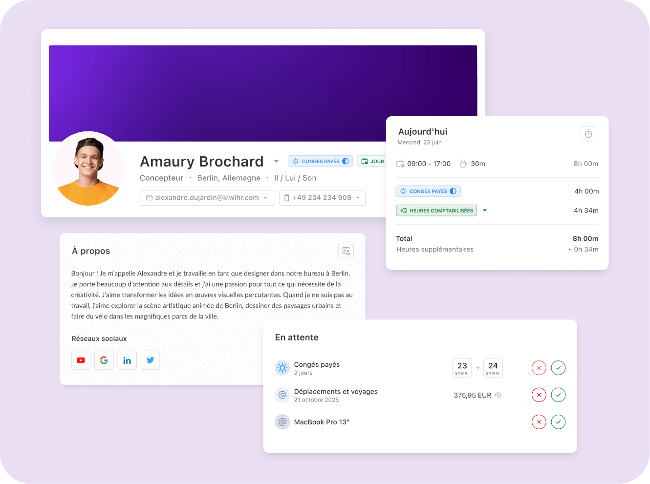 FR All employee data in individual profiles