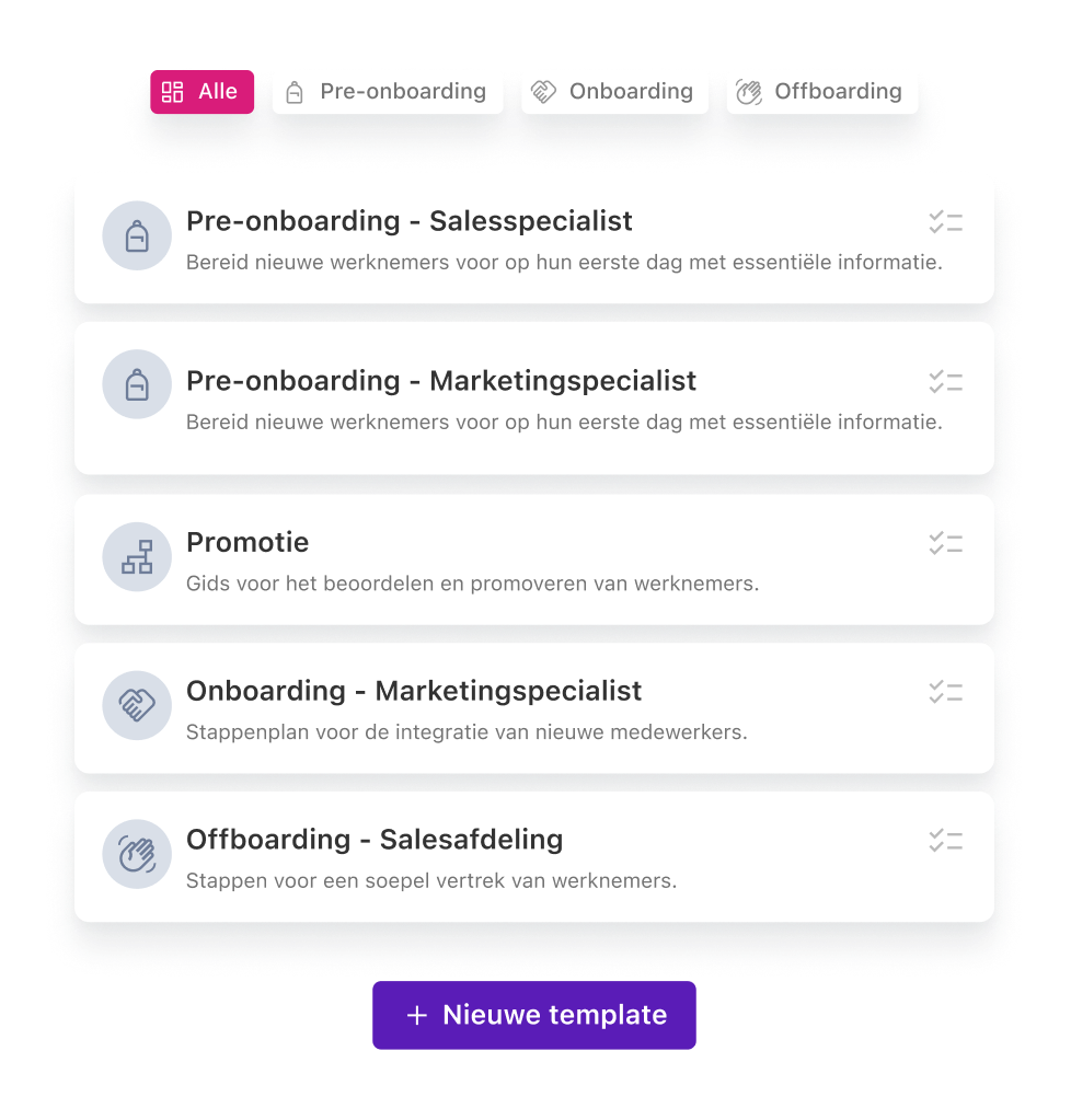 NL Reduce manual work with templates