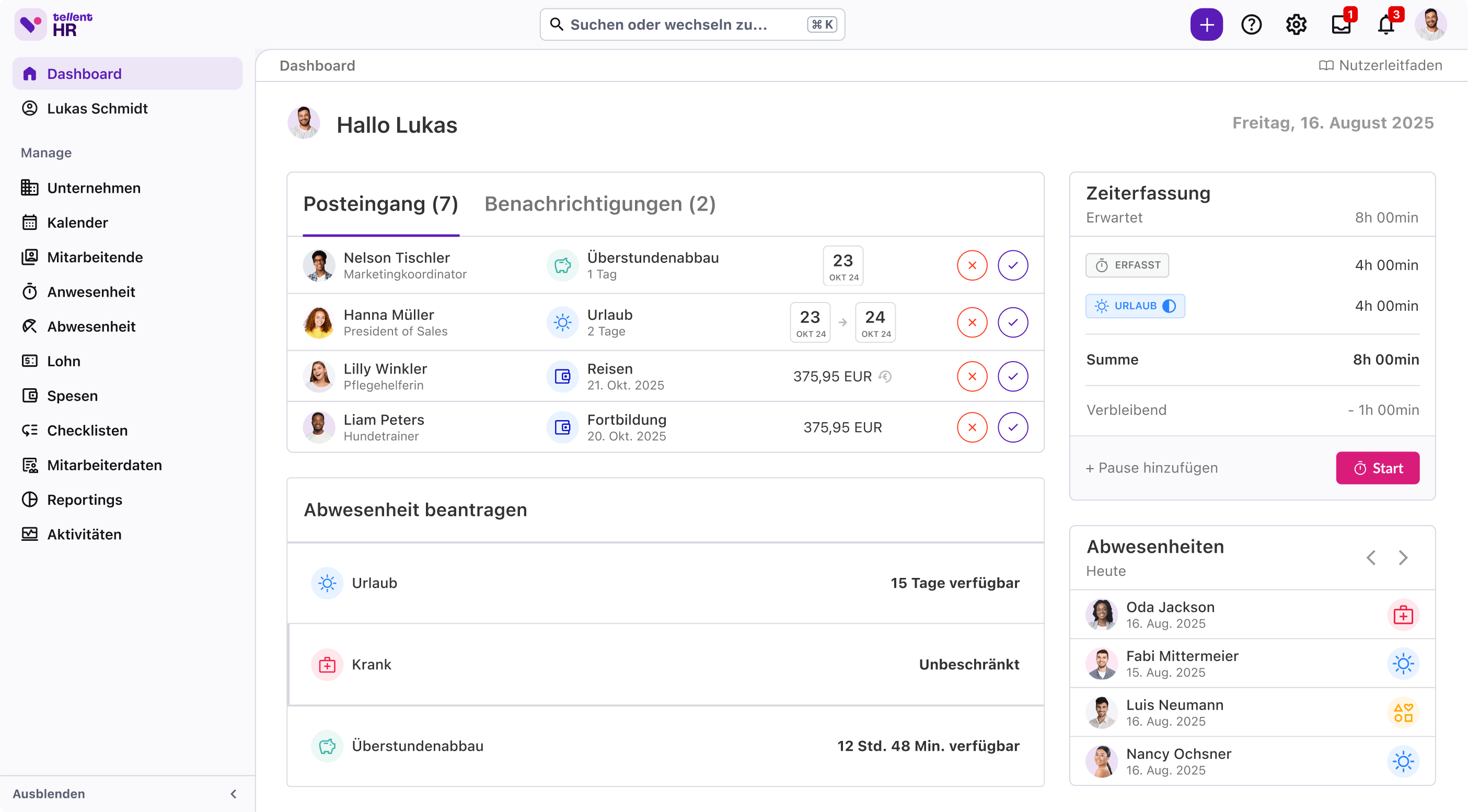 Tellent HR Manage - DE Hero Image