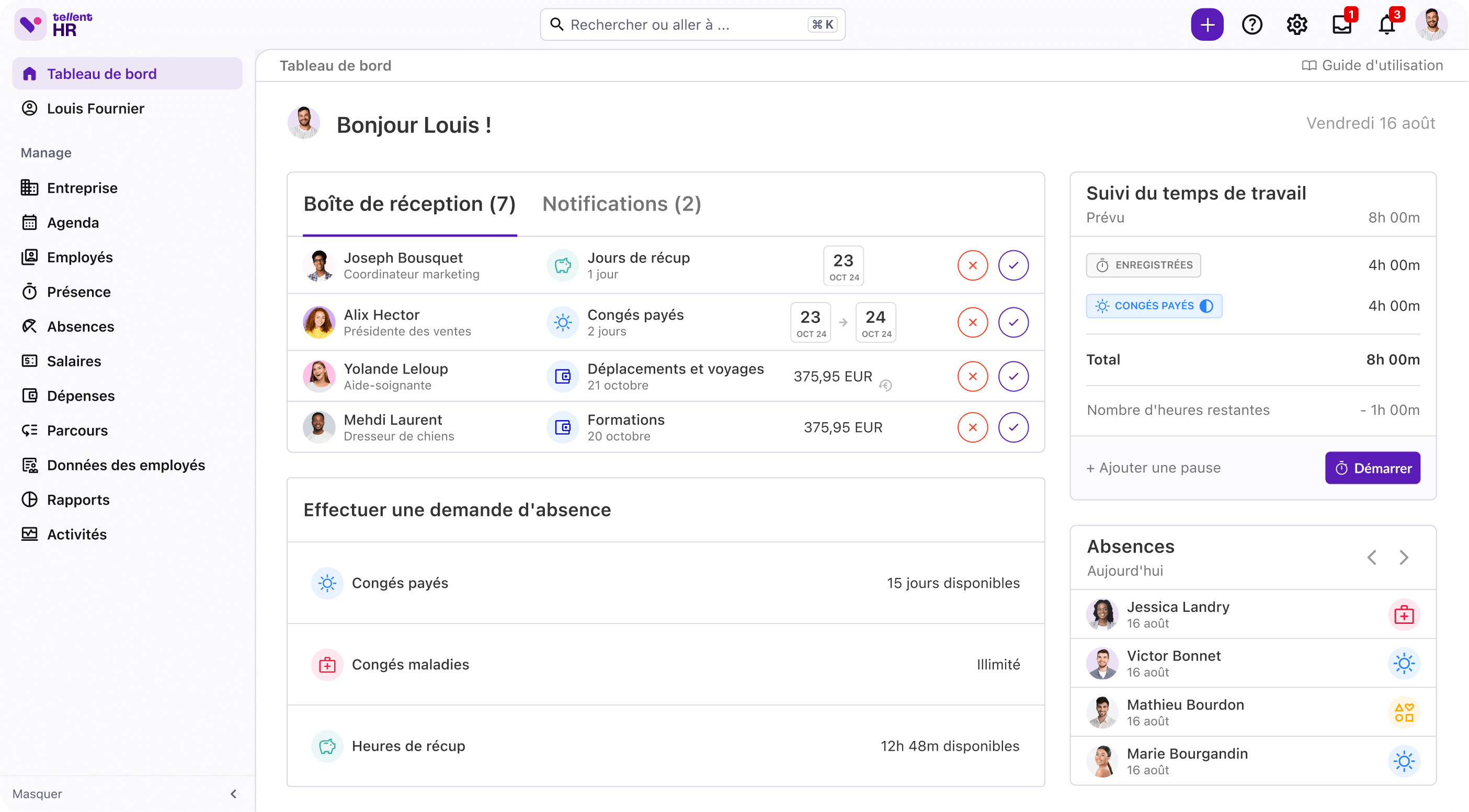 Tellent HR Manage - FR Hero Image