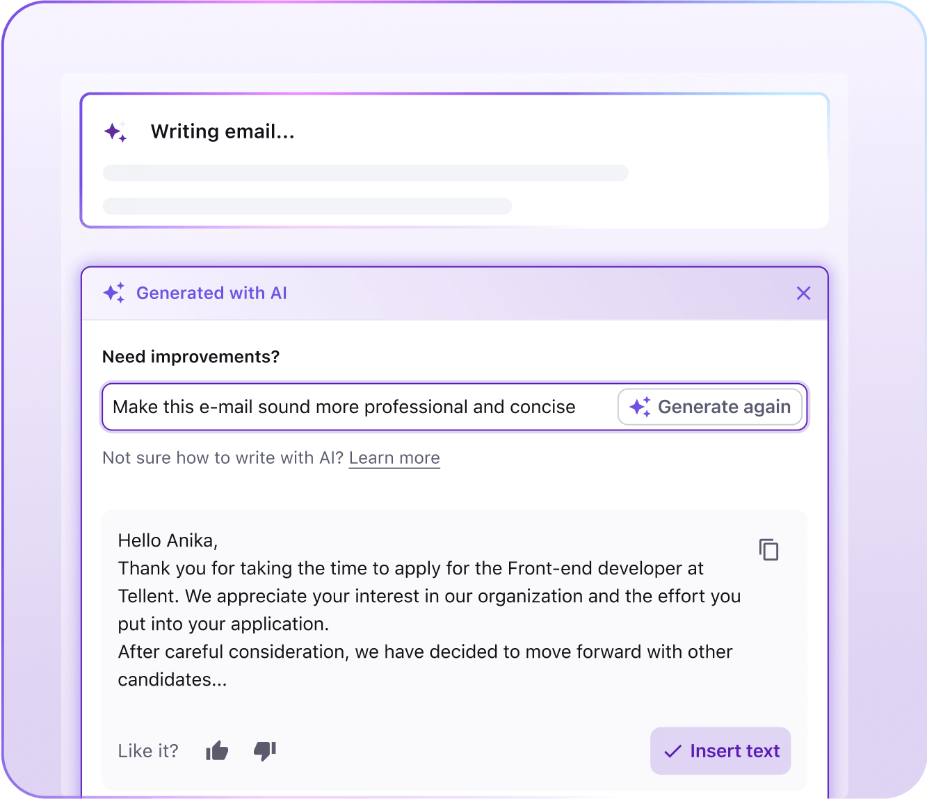 EN Tellent Intelligence_Ai Writer for recruitment and translation