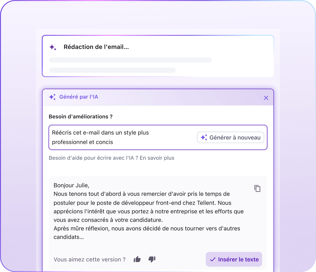 FR Tellent Intelligence_Ai Writer for recruitment and translation