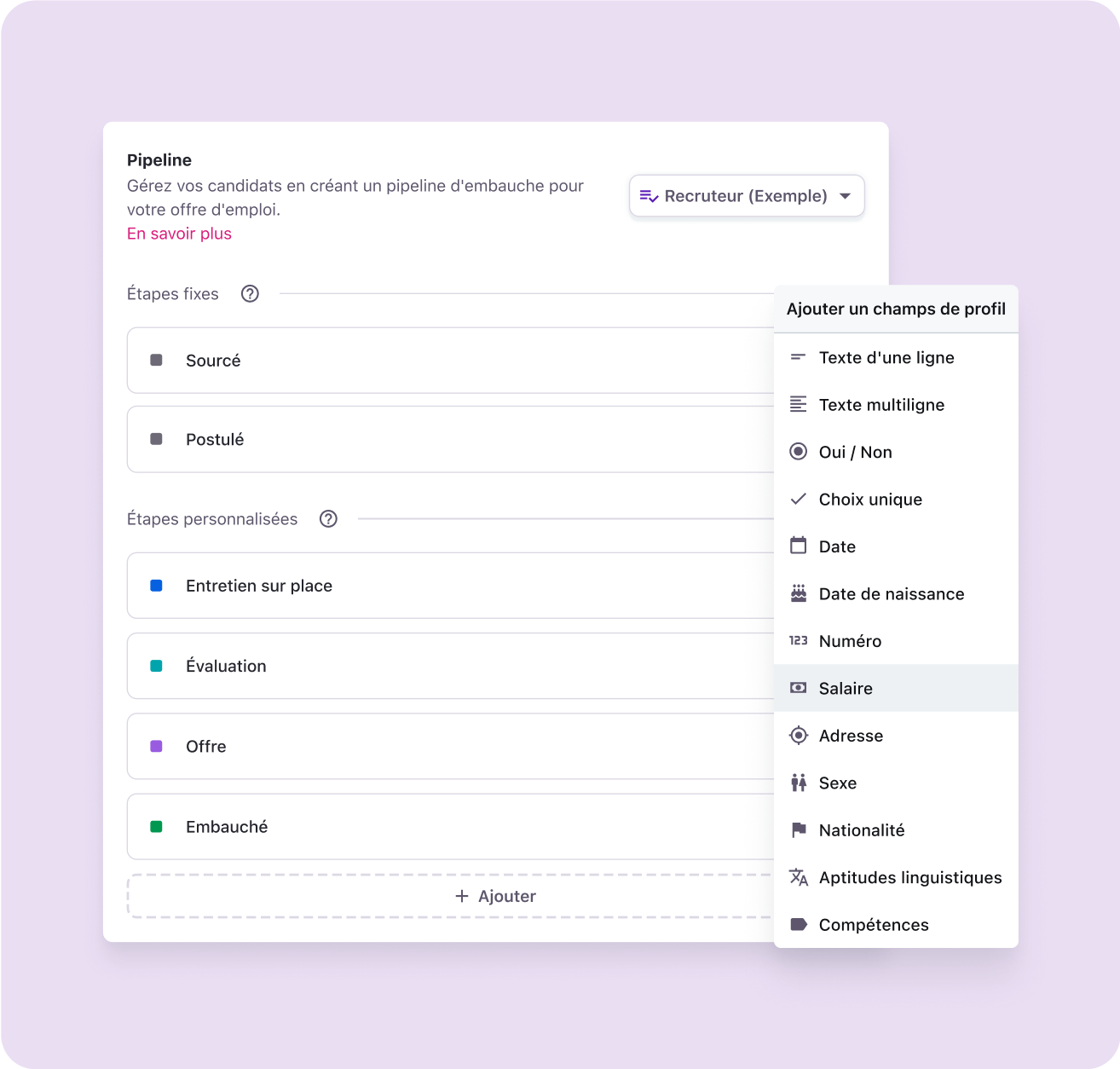 Tellent Recruitee FR - Customize your workflows