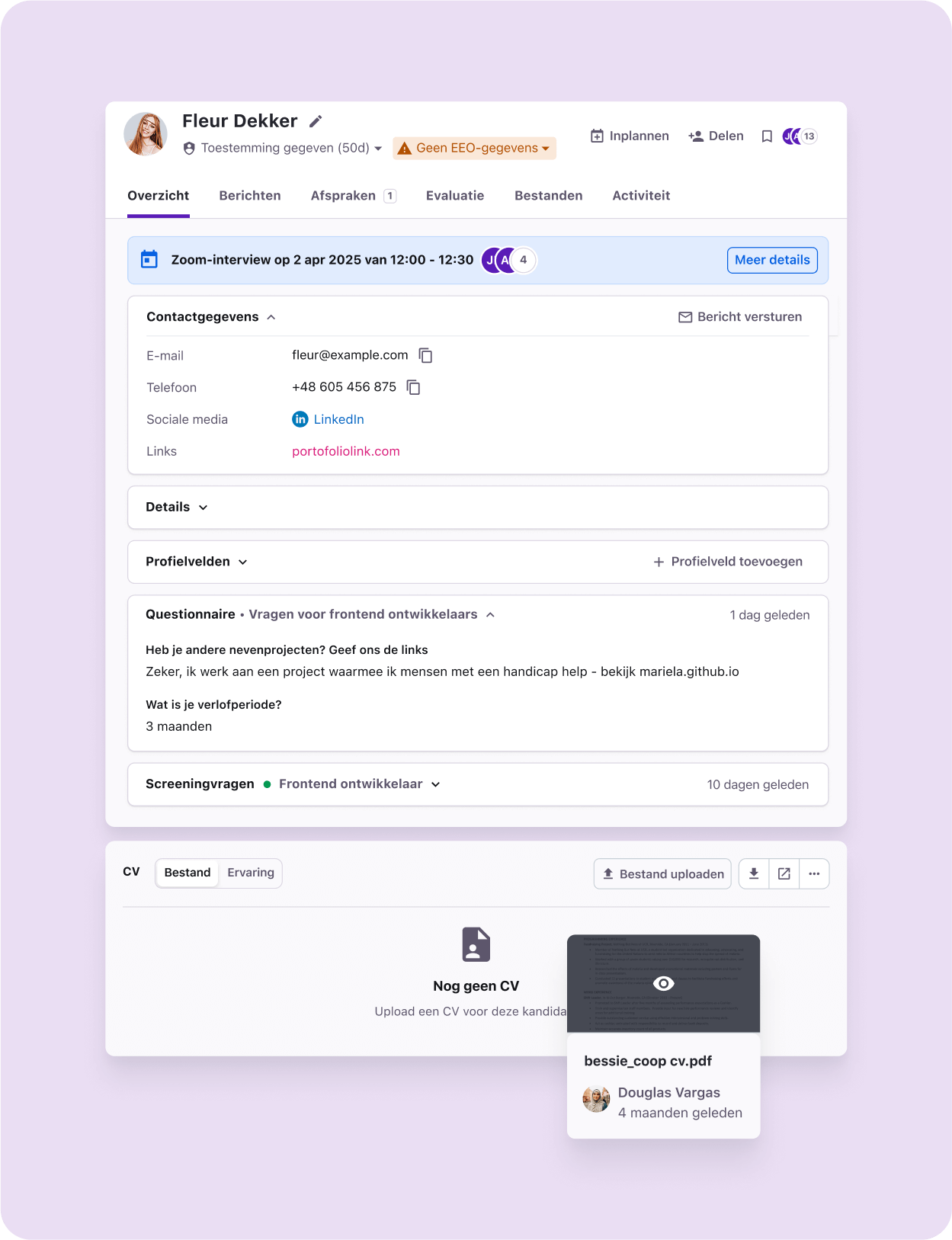 https://2688240.fs1.hubspotusercontent-na1.net/hubfs/2688240/2025%20-%20Tellent%20Recruitee%20overview%20page/Tellent%20Recruitee%20-%20Dutch/Tellent%20Recruitee%20NL%20-%20Candidate%20profile%20%2B%20Interview%20and%20evaluations%20home%20page.png